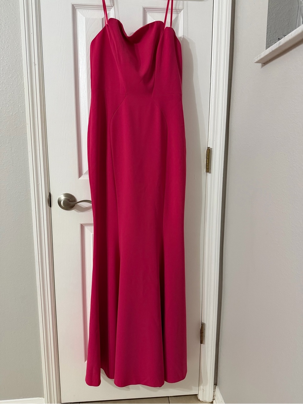 Jill Stuart Hot Pink Strapless Prom Gown